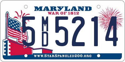 MD license plate 5MD5214