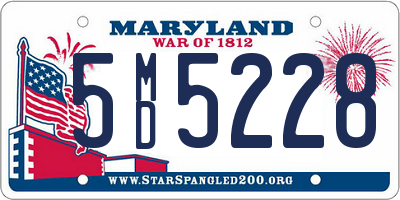 MD license plate 5MD5228