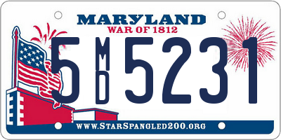 MD license plate 5MD5231