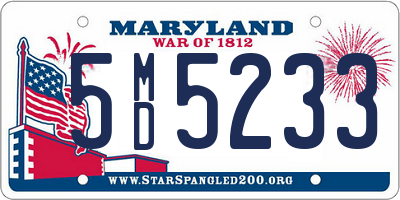 MD license plate 5MD5233
