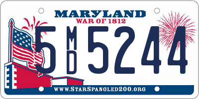 MD license plate 5MD5244