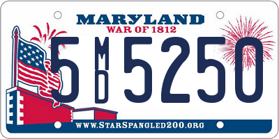 MD license plate 5MD5250