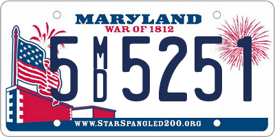 MD license plate 5MD5251