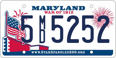 MD license plate 5MD5252