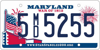 MD license plate 5MD5255