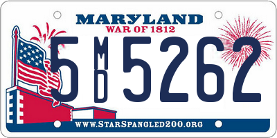 MD license plate 5MD5262