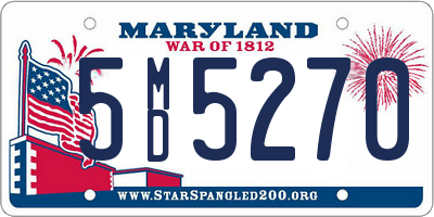 MD license plate 5MD5270