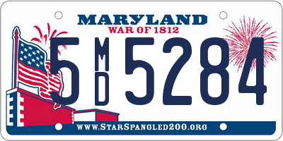 MD license plate 5MD5284