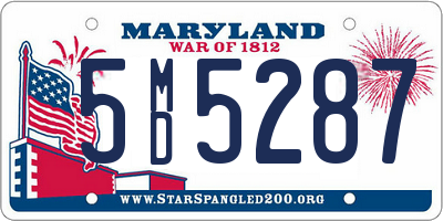 MD license plate 5MD5287