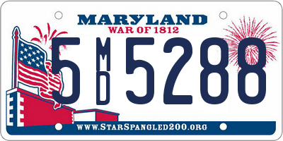 MD license plate 5MD5288