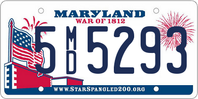 MD license plate 5MD5293