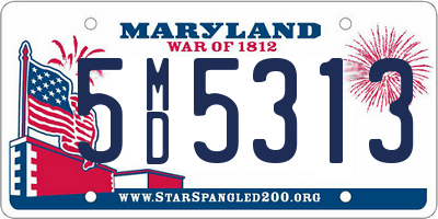 MD license plate 5MD5313