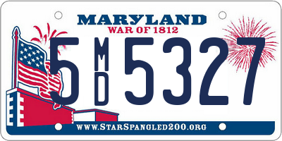 MD license plate 5MD5327