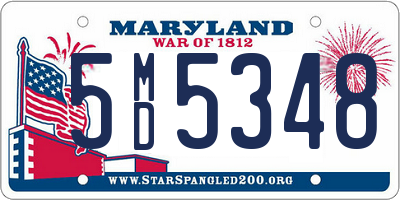 MD license plate 5MD5348