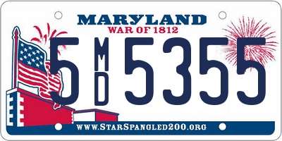 MD license plate 5MD5355