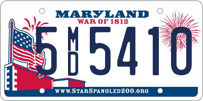MD license plate 5MD5410