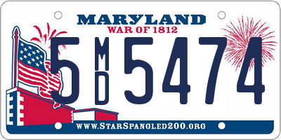 MD license plate 5MD5474