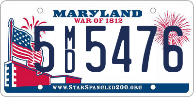 MD license plate 5MD5476