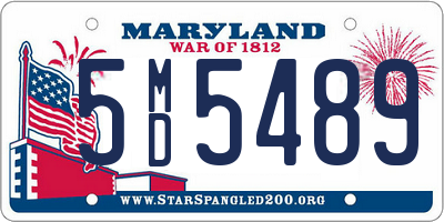 MD license plate 5MD5489