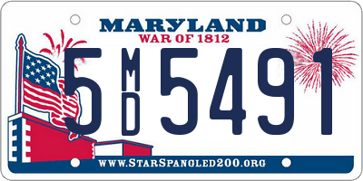 MD license plate 5MD5491