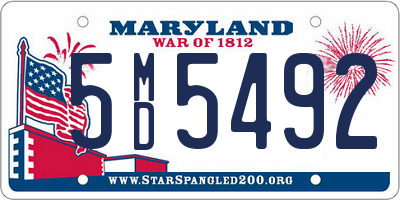 MD license plate 5MD5492