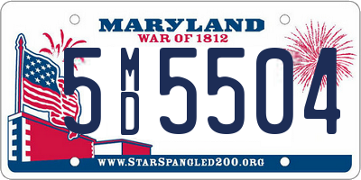 MD license plate 5MD5504