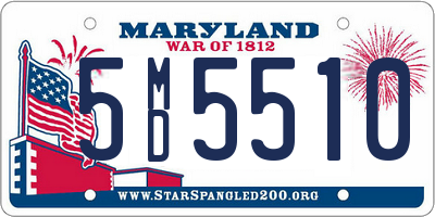 MD license plate 5MD5510