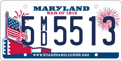MD license plate 5MD5513