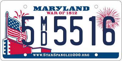 MD license plate 5MD5516