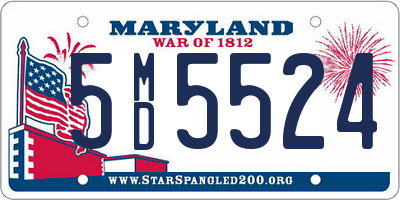 MD license plate 5MD5524