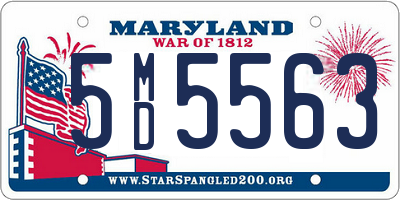 MD license plate 5MD5563
