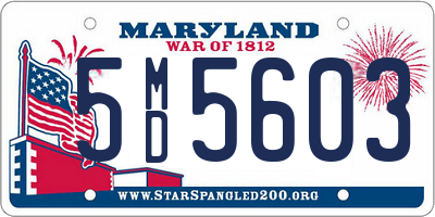 MD license plate 5MD5603