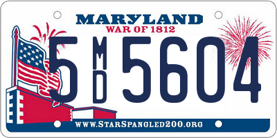 MD license plate 5MD5604