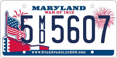 MD license plate 5MD5607