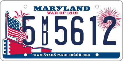 MD license plate 5MD5612