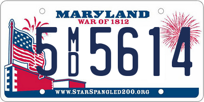 MD license plate 5MD5614