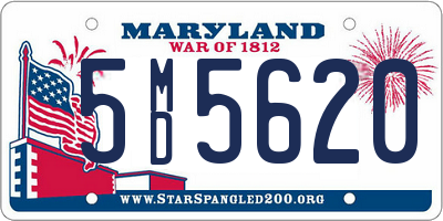 MD license plate 5MD5620