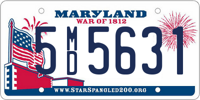 MD license plate 5MD5631