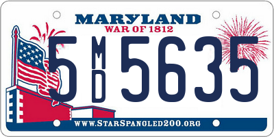 MD license plate 5MD5635