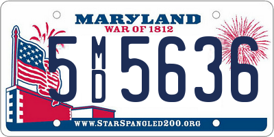 MD license plate 5MD5636