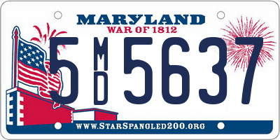 MD license plate 5MD5637