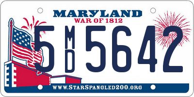 MD license plate 5MD5642