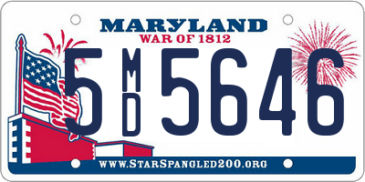 MD license plate 5MD5646