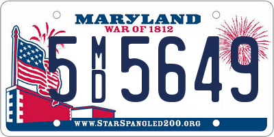 MD license plate 5MD5649