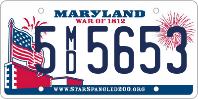 MD license plate 5MD5653