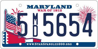 MD license plate 5MD5654