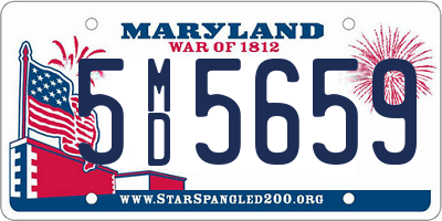 MD license plate 5MD5659