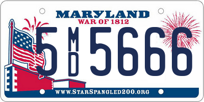 MD license plate 5MD5666