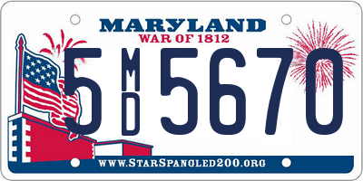 MD license plate 5MD5670