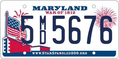 MD license plate 5MD5676